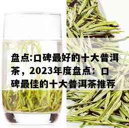 盘点:口碑更好的十大普洱茶，2023年度盘点：口碑更佳的十大普洱茶推荐