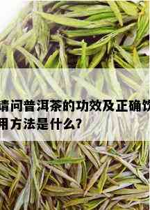 请问普洱茶的功效及正确饮用方法是什么？