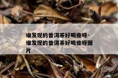 谁发现的普洱茶好喝些呀-谁发现的普洱茶好喝些呀图片