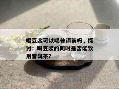 喝豆浆可以喝普洱茶吗，探讨：喝豆浆的同时是否能饮用普洱茶？