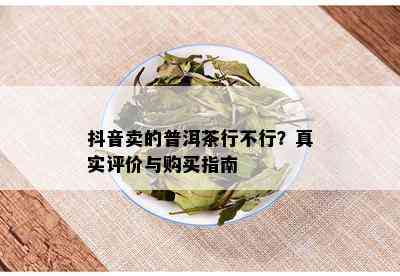 抖音卖的普洱茶行不行？真实评价与购买指南