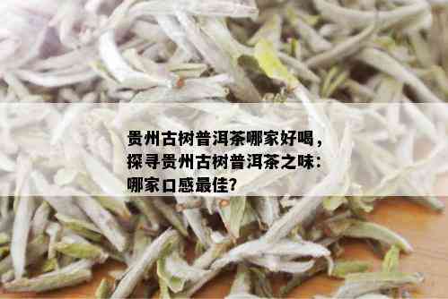 贵州古树普洱茶哪家好喝，探寻贵州古树普洱茶之味：哪家口感更佳？