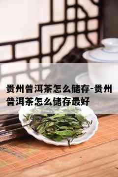 贵州普洱茶怎么储存-贵州普洱茶怎么储存更好