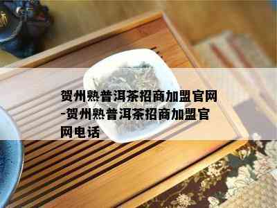 贺州熟普洱茶招商加盟官网-贺州熟普洱茶招商加盟官网电话