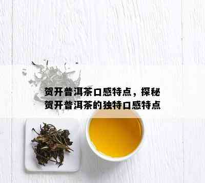 贺开普洱茶口感特点，探秘贺开普洱茶的独特口感特点