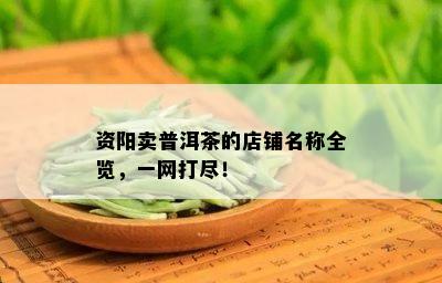 资阳卖普洱茶的店铺名称全览，一网打尽！