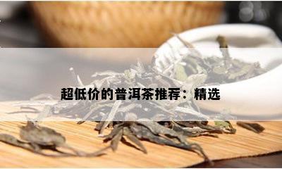 超低价的普洱茶推荐：精选