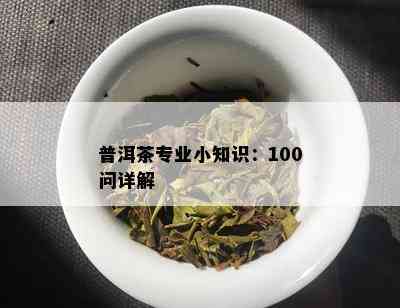 普洱茶专业小知识：100问详解