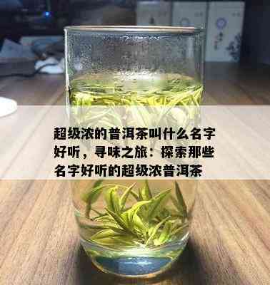 超级浓的普洱茶叫什么名字好听，寻味之旅：探索那些名字好听的超级浓普洱茶