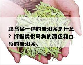 跟鸟屎一样的普洱茶是什么？特指类似鸟粪的颜色和口感的普洱茶。