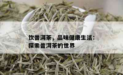 饮普洱茶，品味健康生活：探索普洱茶的世界