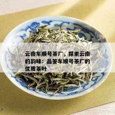 云南车顺号茶厂，探索云南的韵味：品鉴车顺号茶厂的优质茶叶