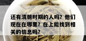 还有清朝时期的人吗？他们现在在哪里？在上能找到相关的信息吗？