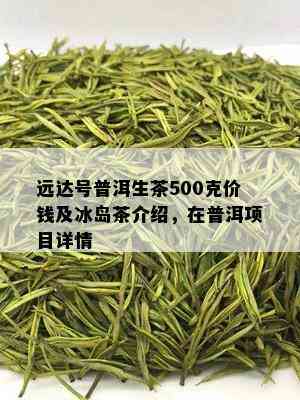 远达号普洱生茶500克价钱及冰岛茶介绍，在普洱项目详情