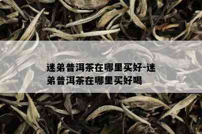 迷弟普洱茶在哪里买好-迷弟普洱茶在哪里买好喝