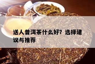 送人普洱茶什么好？选择建议与推荐