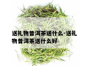 送礼物普洱茶送什么-送礼物普洱茶送什么好