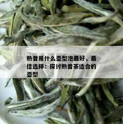 熟普用什么壶型泡更好，更佳选择：探讨熟普茶适合的壶型