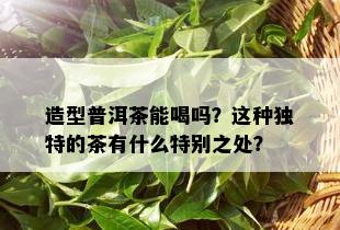 造型普洱茶能喝吗？这种独特的茶有什么特别之处？