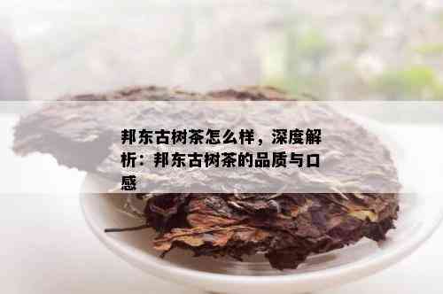 邦东古树茶怎么样，深度解析：邦东古树茶的品质与口感