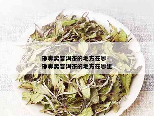 邯郸卖普洱茶的地方在哪-邯郸卖普洱茶的地方在哪里