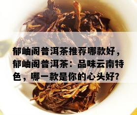 郁岫阁普洱茶推荐哪款好，郁岫阁普洱茶：品味云南特色，哪一款是你的心头好？