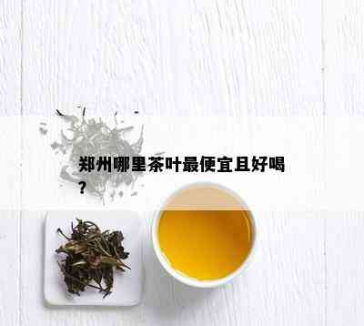 郑州哪里茶叶更便宜且好喝？