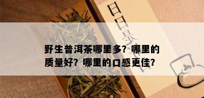 野生普洱茶哪里多？哪里的质量好？哪里的口感更佳？