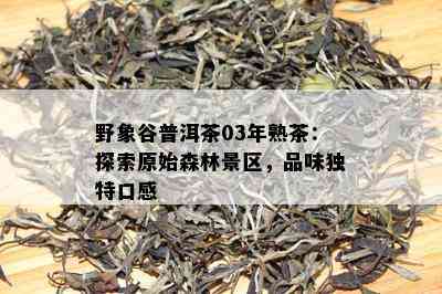 野象谷普洱茶03年熟茶：探索原始森林景区，品味独特口感