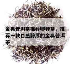 金典普洱茶推荐哪种茶，推荐一款口感醇厚的金典普洱茶