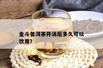 金斗普洱茶开汤后多久可以饮用？