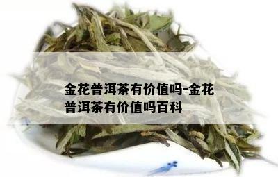 金花普洱茶有价值吗-金花普洱茶有价值吗百科