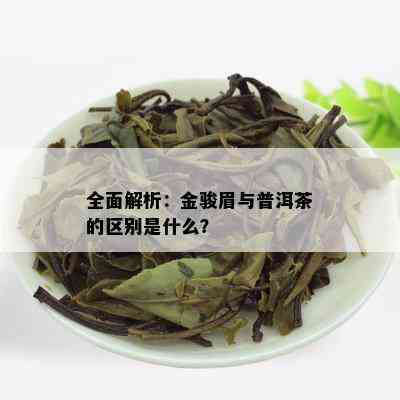 全面解析：金骏眉与普洱茶的区别是什么？