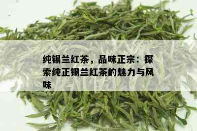 纯锡兰红茶，品味正宗：探索纯正锡兰红茶的魅力与风味