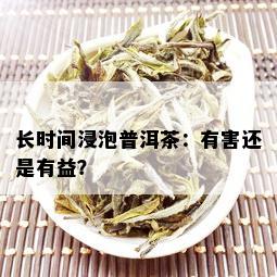 长时间浸泡普洱茶：有害还是有益？