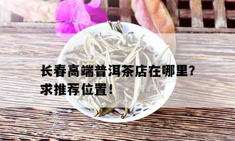 长春高端普洱茶店在哪里？求推荐位置！