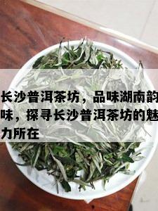 长沙普洱茶坊，品味湖南韵味，探寻长沙普洱茶坊的魅力所在