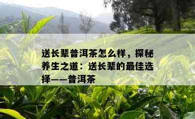 送长辈普洱茶怎么样，探秘养生之道：送长辈的更佳选择——普洱茶