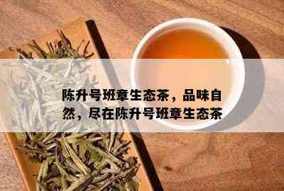 陈升号班章生态茶，品味自然，尽在陈升号班章生态茶