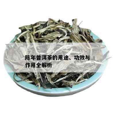 陈年普洱茶的用途、功效与作用全解析