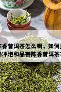 陈香普洱茶怎么喝，如何正确冲泡和品尝陈香普洱茶？