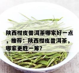 陕西柑皮普洱茶哪家好一点，推荐：陕西柑皮普洱茶，哪家更胜一筹？