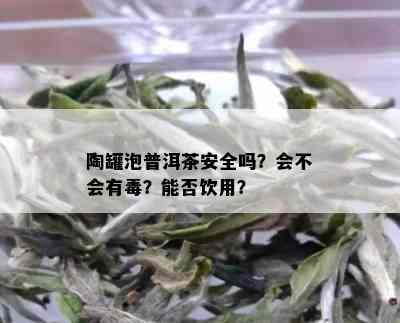 陶罐泡普洱茶安全吗？会不会有？能否饮用？