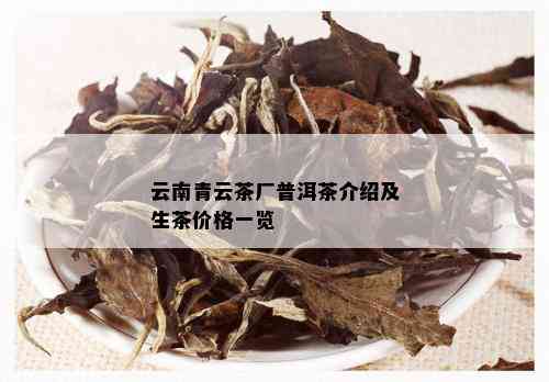 云南青云茶厂普洱茶介绍及生茶价格一览