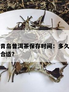 青岛普洱茶保存时间：多久合适？