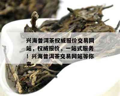 兴海普洱茶权威报价交易网站，权威报价，一站式服务！兴海普洱茶交易网站等你来