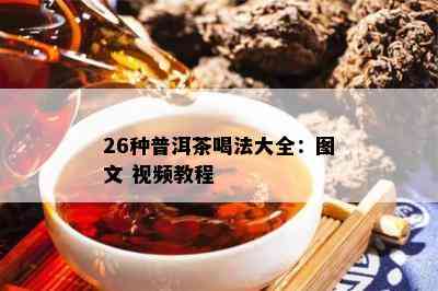 26种普洱茶喝法大全：图文 视频教程