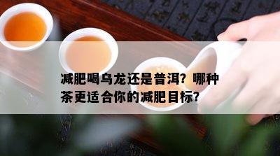 减肥喝乌龙还是普洱？哪种茶更适合你的减肥目标？