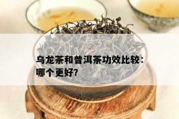 乌龙茶和普洱茶功效比较：哪个更好？