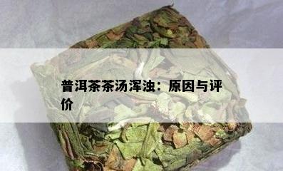 普洱茶茶汤浑浊：起因与评价